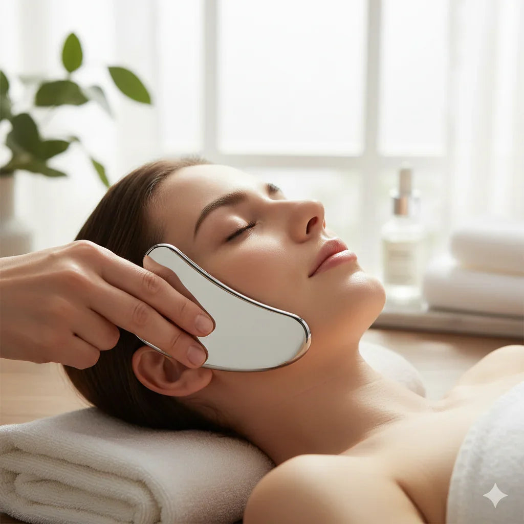 Gua Sha inox réfrigérable anti-poches